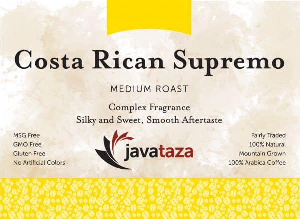 costa rican supremo ground specialty coffee